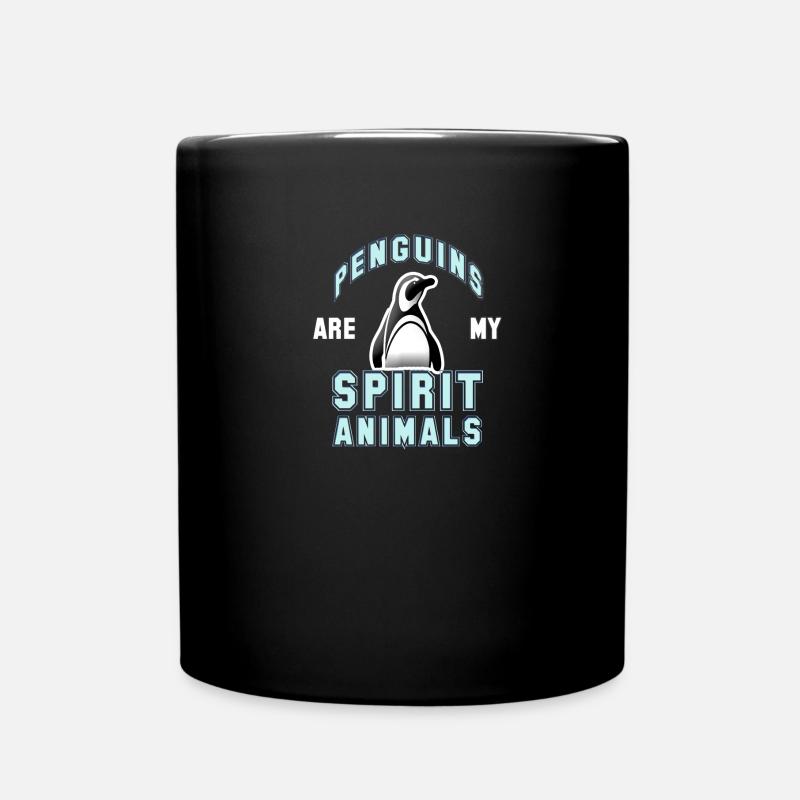 Caricature de pingouins de pingouins - Mug uni - noir