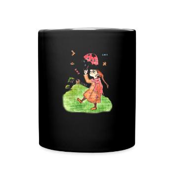 Süßigkeitenregen Masch Märchen - Tasse einfarbig - Schwarz - Vorne
