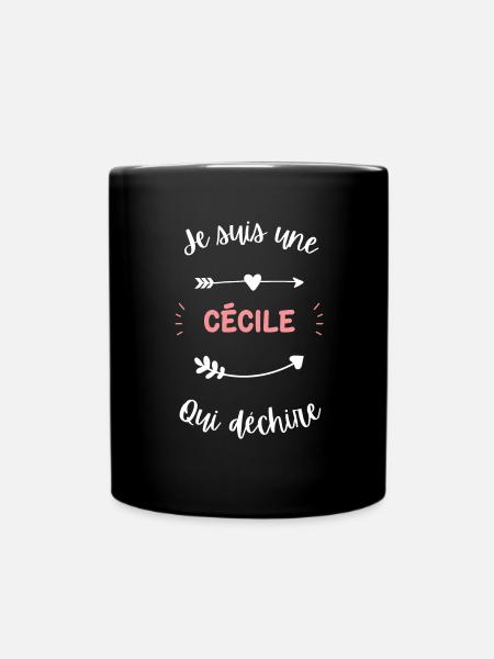 Je suis une cécile qui déchire - Mug uni - noir