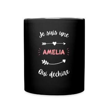 Je suis une Amelia qui déchire - Mug uni - noir - Devant