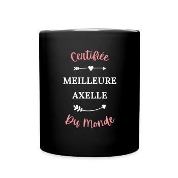 Certifiée meilleure axelle du monde - Mug uni - noir - Devant