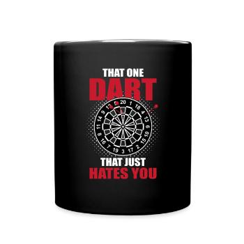 Drôle de fléchettes idée cadeau pour les joueurs de fléchettes fléchettes - Mug uni - noir - Devant