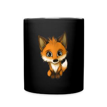 Little cute fox - Full Colour Mug - black - Front