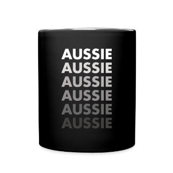 Dog Aussie - Full Colour Mug - black - Front
