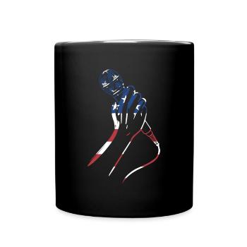 Comedian Us Flag Stand Up Comedy - Tasse einfarbig - Schwarz - Vorne