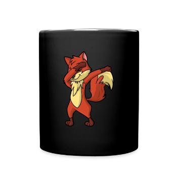 Dabbender fox - Full Colour Mug - black - Front