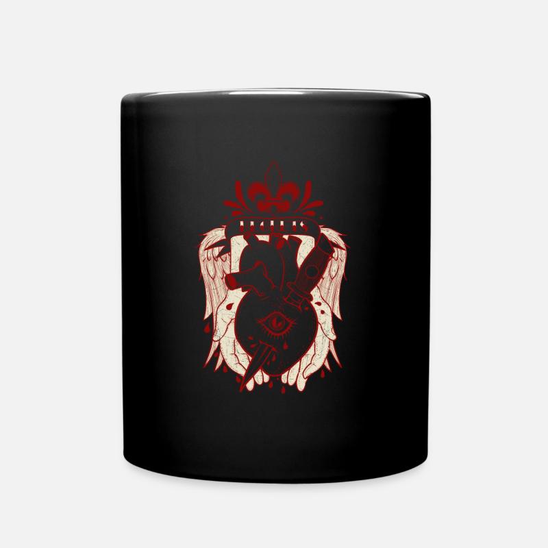 Regrets heart idée de cadeau de fleur de lis coeur - Mug uni - noir