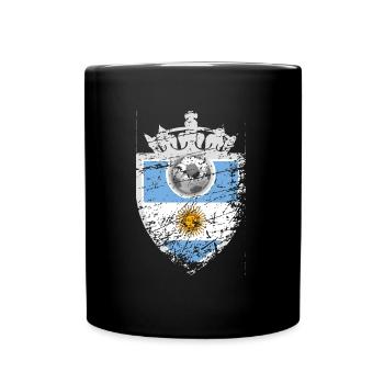 Argentinien Fussball WM EM Weltmeister Sport - Tasse einfarbig - Schwarz - Vorne