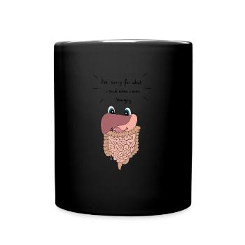 Anatomy organs stomach intestine hungry - Full Colour Mug - black - Front