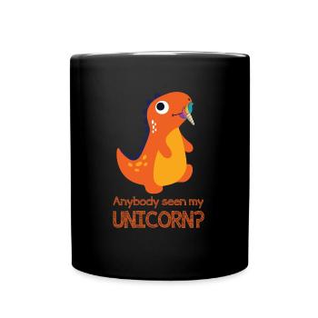 Unicorn DINO Shirt · Anybody · Gift - Full Colour Mug - black - Front