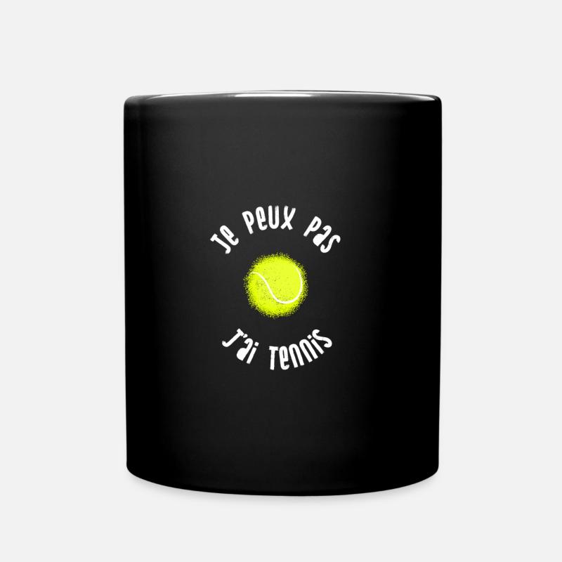 I can not have tennis B - Full Colour Mug - black