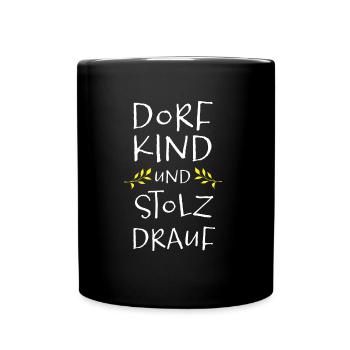 Enfant du village fier - Mug uni - noir - Devant