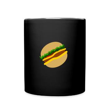 Burger Symbol - Tasse einfarbig - Schwarz - Vorne