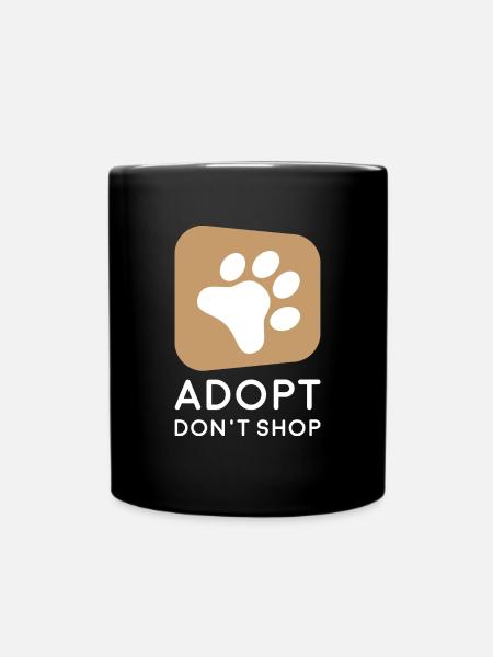 Adopt - dont shop I Tierretter - Tasse einfarbig - Schwarz