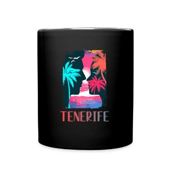 Teneriffa - Tasse einfarbig - Schwarz - Vorne