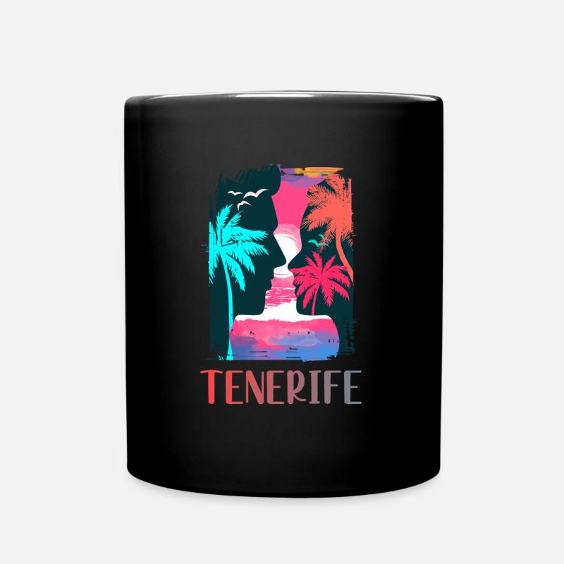 Teneriffa - Tasse einfarbig - Schwarz