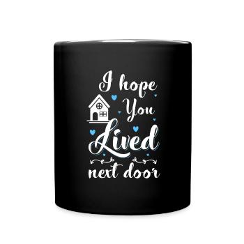 Nachbarschaft Nachbarn Bier Gute Nachbarn - Tasse einfarbig - Schwarz - Vorne