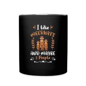 Afrika Zootier Lustig - Tasse einfarbig - Schwarz - Vorne