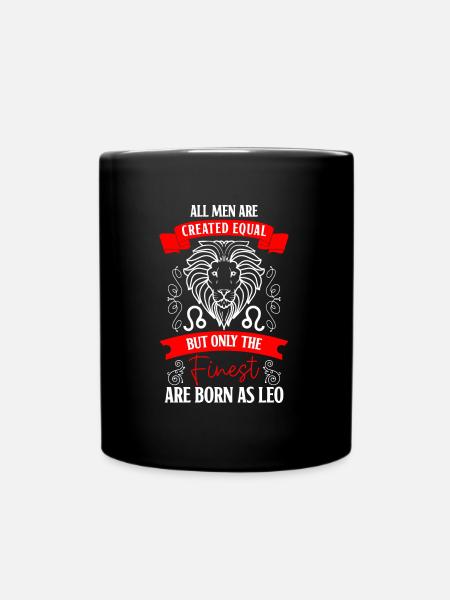 Löwe Tierkreiszeichen Konstellation - Tasse einfarbig - Schwarz