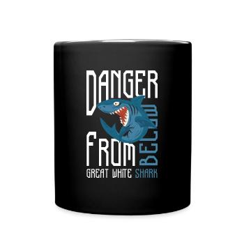 Sharks Shark Fin Underwater - Full Colour Mug - black - Front