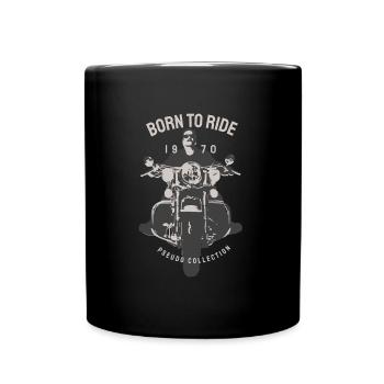 Born to ride 1970 Vintage - Tasse einfarbig - Schwarz - Vorne
