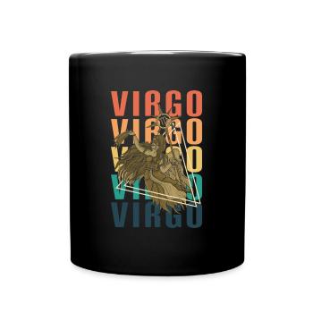 Signe du zodiaque Vierge Septembre - Mug uni - noir - Devant
