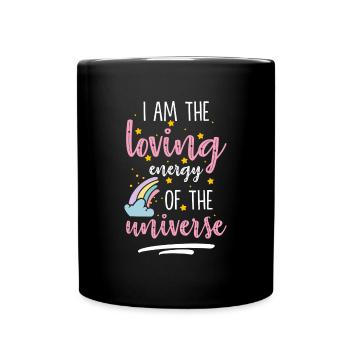 Astronaute planète soleil cosmos - Mug uni - noir - Devant