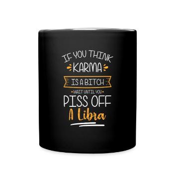 Libra Zodiac Sign October Star - Full Colour Mug - black - Front