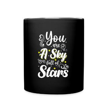 Star Star Moon Wishes - Full Colour Mug - black - Front