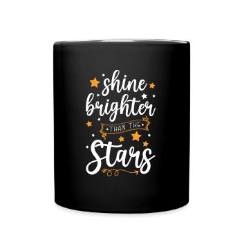 Shooting Star Dream Telescope Wishes - Full Colour Mug - black - Front