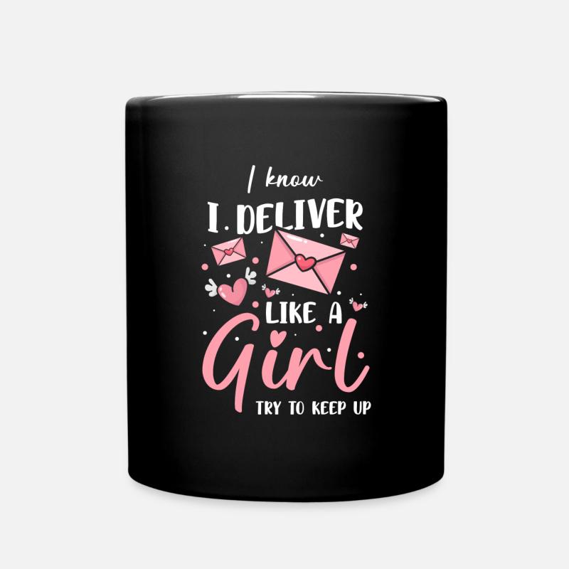Postbote Zusteller Briefe Paketbote - Tasse einfarbig - Schwarz