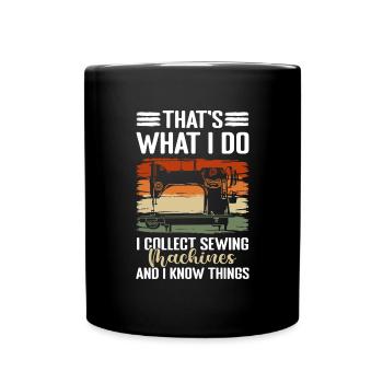 Seamstress Sewing Bespoke Tailor - Full Colour Mug - black - Front
