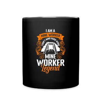 Miner miner pit - Full Colour Mug - black - Front