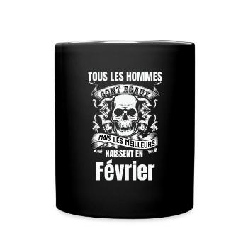 les meilleurs naissent en février - Mug uni - noir - Devant