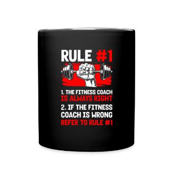Fitness Muscle Building Bodybuilder - Full Colour Mug - black - Front