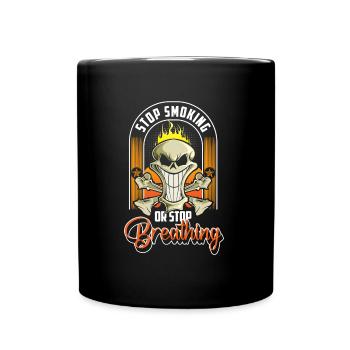 Cigarette Discipline Cigarette Lungs - Full Colour Mug - black - Front