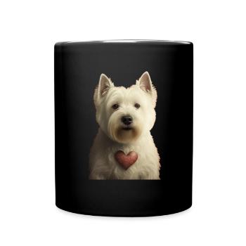 Westie Valentine's Day - Full Colour Mug - black - Front
