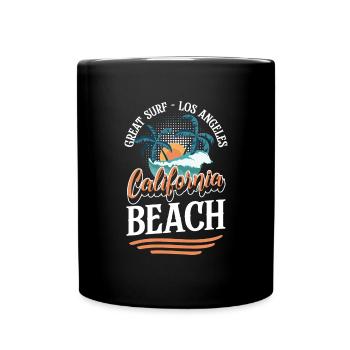 Surf de vagues d’été - Mug uni - noir - Devant