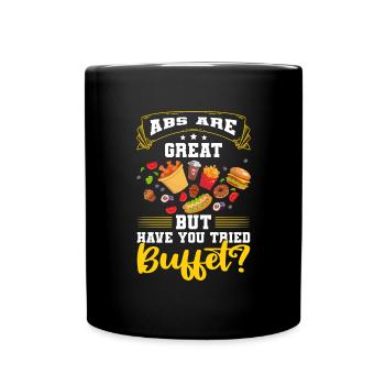 Buffet counter Self-service drinks - Full Colour Mug - black - Front