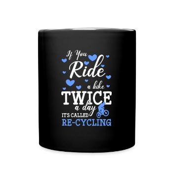Fahrrad Sportlich - Tasse einfarbig - Schwarz - Vorne