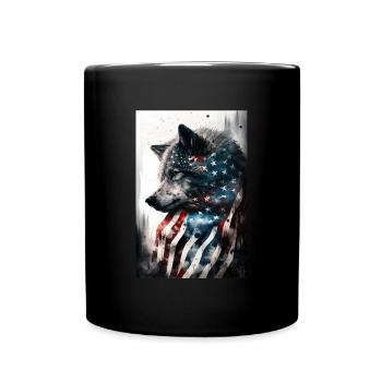 Wolf Design par ART8NS Art sur Streetwear S 02of25 - Mug uni - noir - Devant