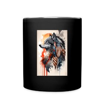 Wolf Design par ART8NS Art on Streetwear S 00of25 - Mug uni - noir - Devant