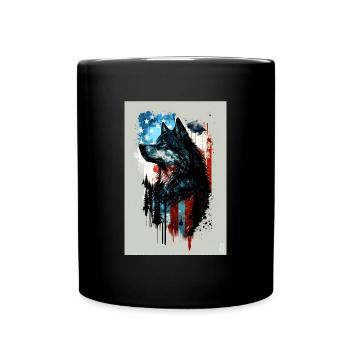 Wolf Design par ART8NS Art sur Streetwear S 14of25 - Mug uni - noir - Devant