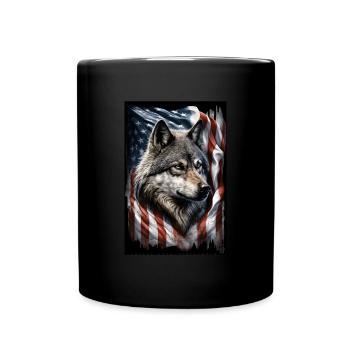 Wolf Design by ART8NS Art on Streetwear S 06 2of25 - Tasse einfarbig - Schwarz - Vorne