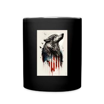 Wolf Design by ART8NS Art on Streetwear S 13of25 - Full Colour Mug - black - Front