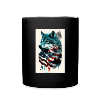 Wolf Design par ART8NS Art sur Streetwear S 15of25 - Mug uni - noir - Devant