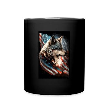 Wolf Design par ART8NS Art sur Streetwear S 19of25 - Mug uni - noir - Devant