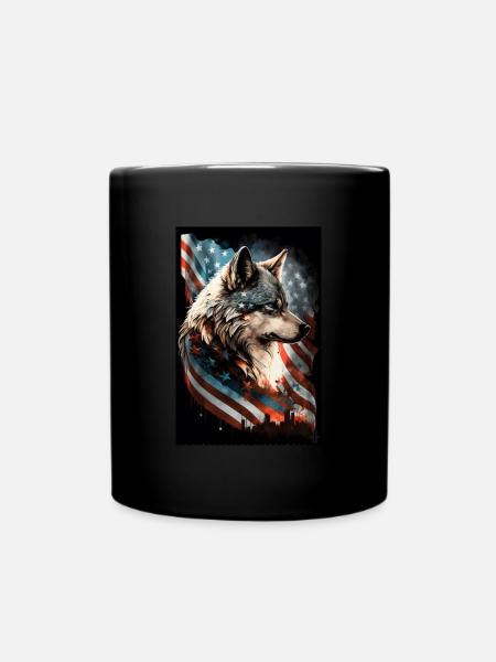 Wolf Design par ART8NS Art sur Streetwear S 19of25 - Mug uni - noir