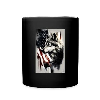 Wolf Design by ART8NS Art on Streetwear S 20of25 - Tasse einfarbig - Schwarz - Vorne