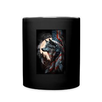 Wolf Design par ART8NS Art sur Streetwear S 25of25 - Mug uni - noir - Devant